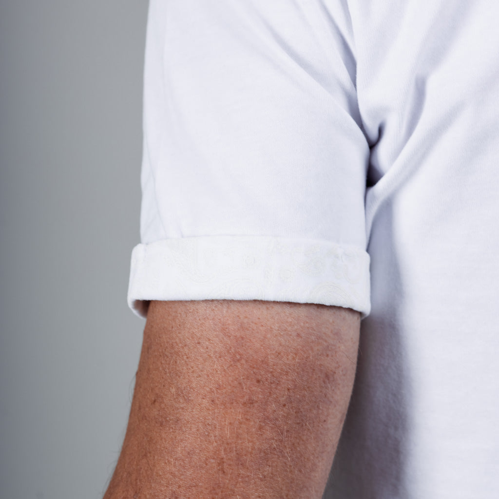 Morar Print Pocket T-Shirt - Optic White