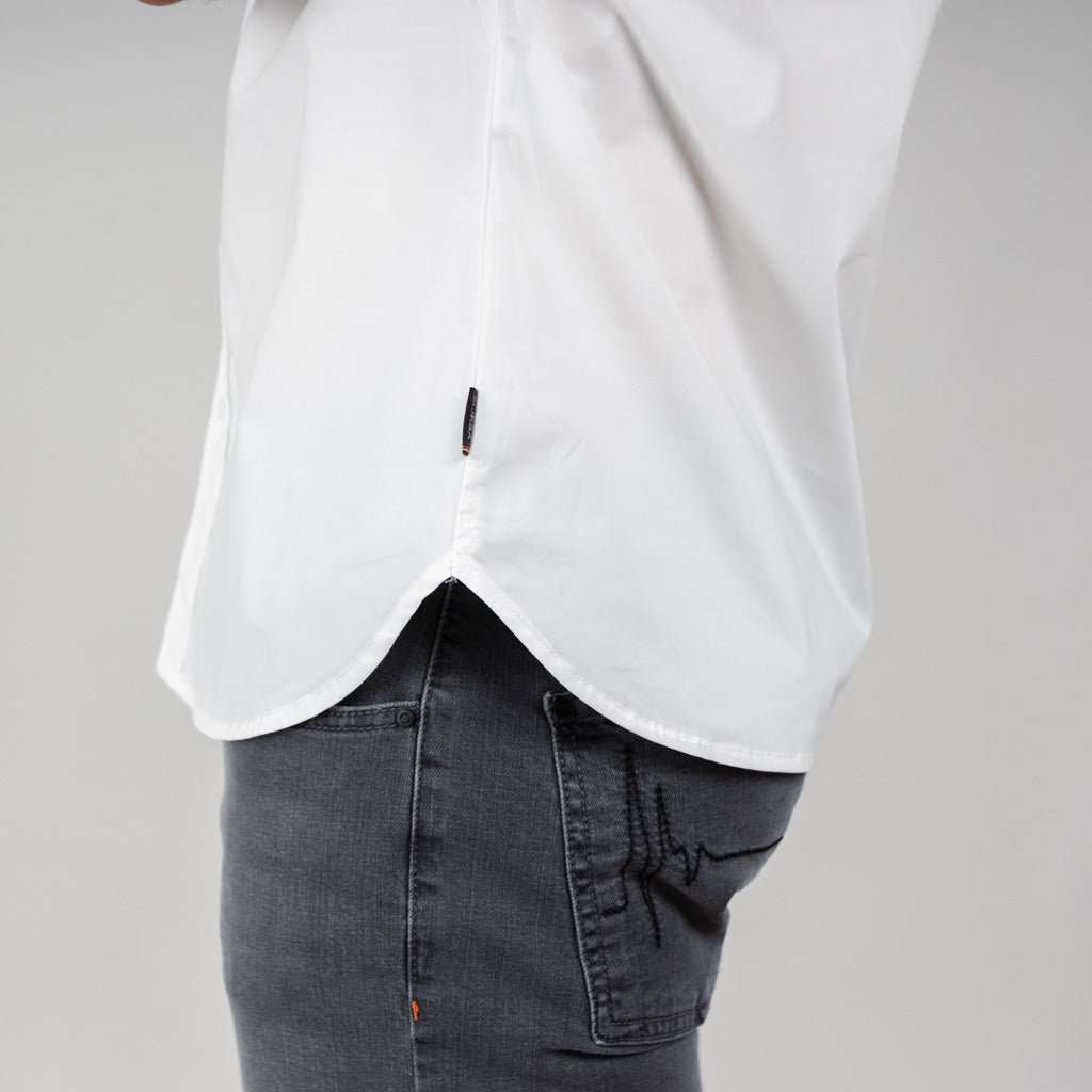 Nant Cotton Short Sleeve Shirt - Optic White