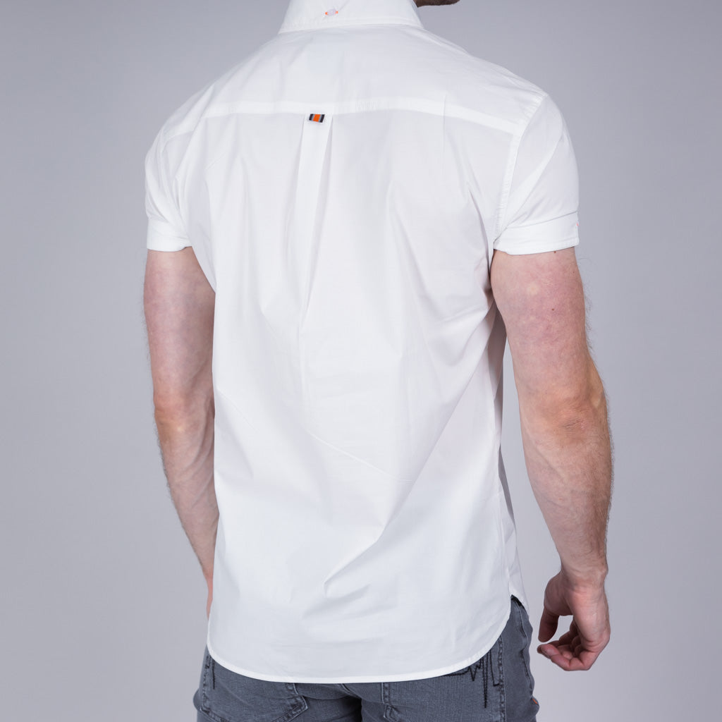 Nant Cotton Short Sleeve Shirt - Optic White
