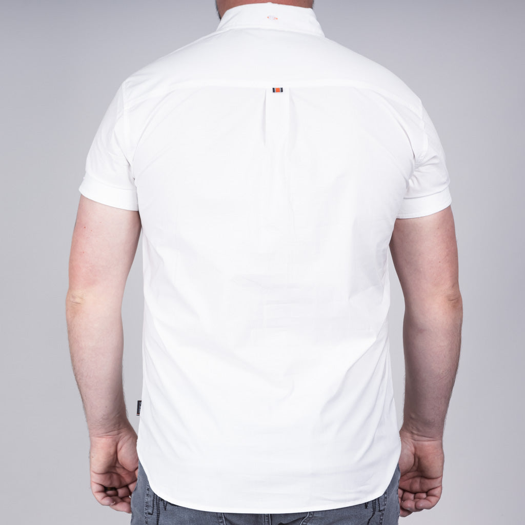 Nant Cotton Short Sleeve Shirt - Optic White