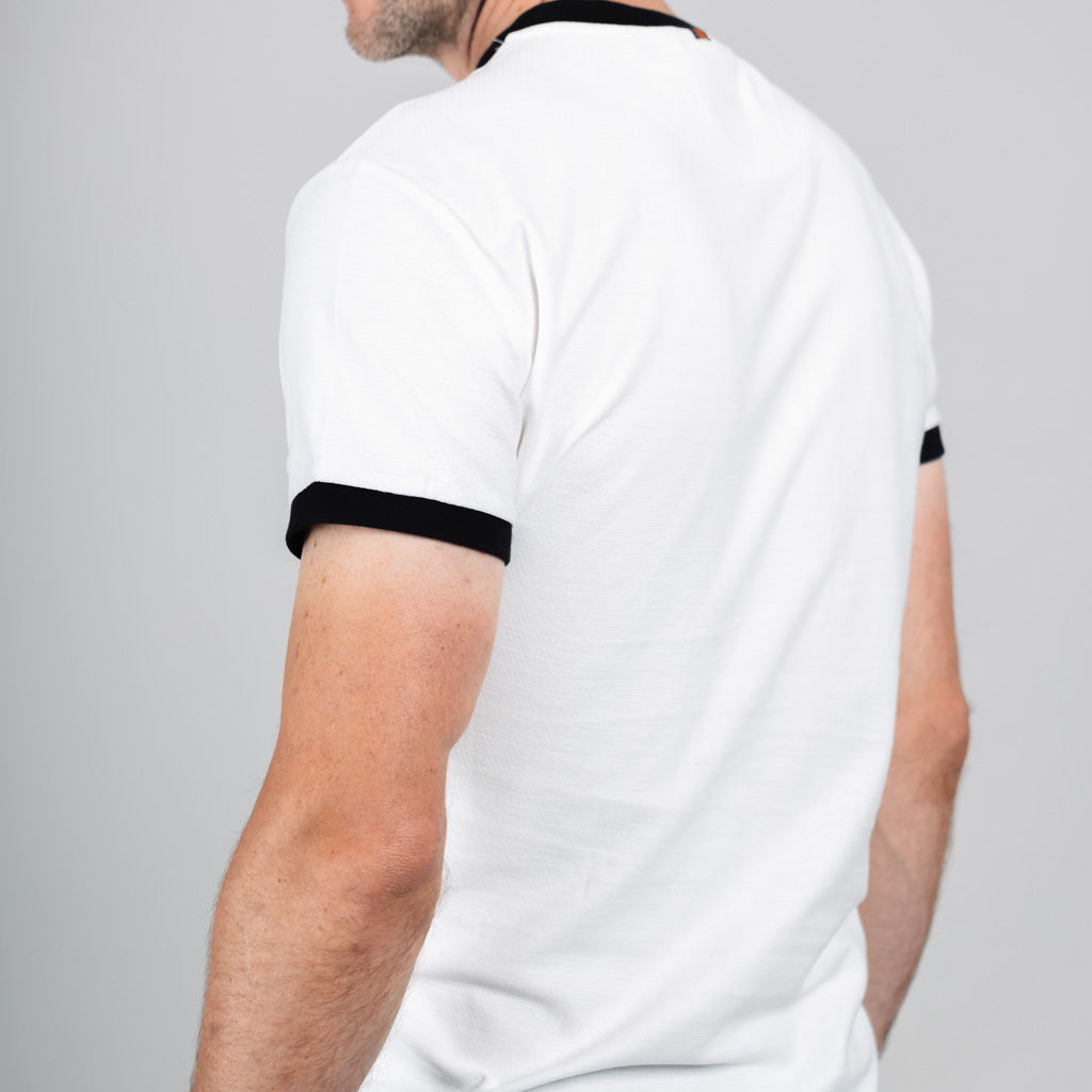 Ordie Textured Basketweave Jersey T-Shirt - Optic White