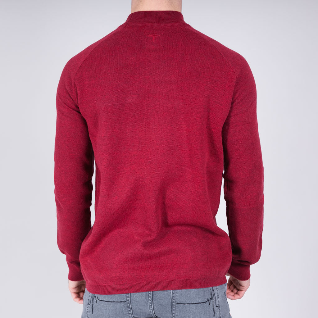 Palm Merino Blend Turtle Neck Knit - Earth Red
