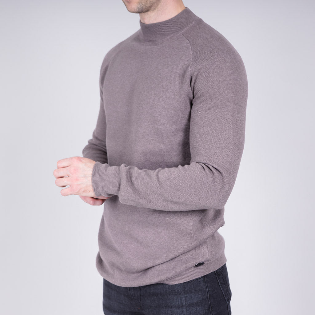 Palm Merino Blend Turtle Neck Knit - Ginger Snap
