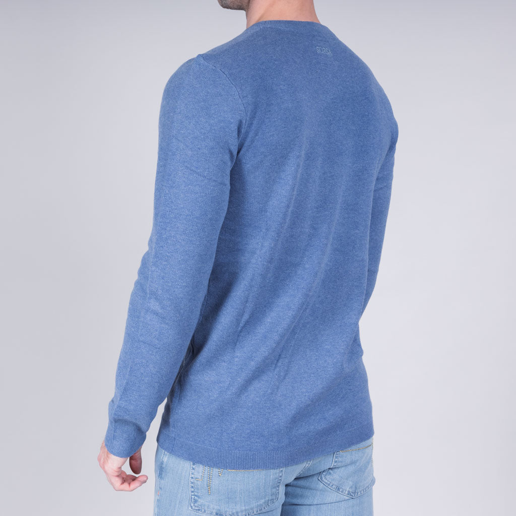 Possil Merino Blend Crew Neck Knit - Celestial Blue