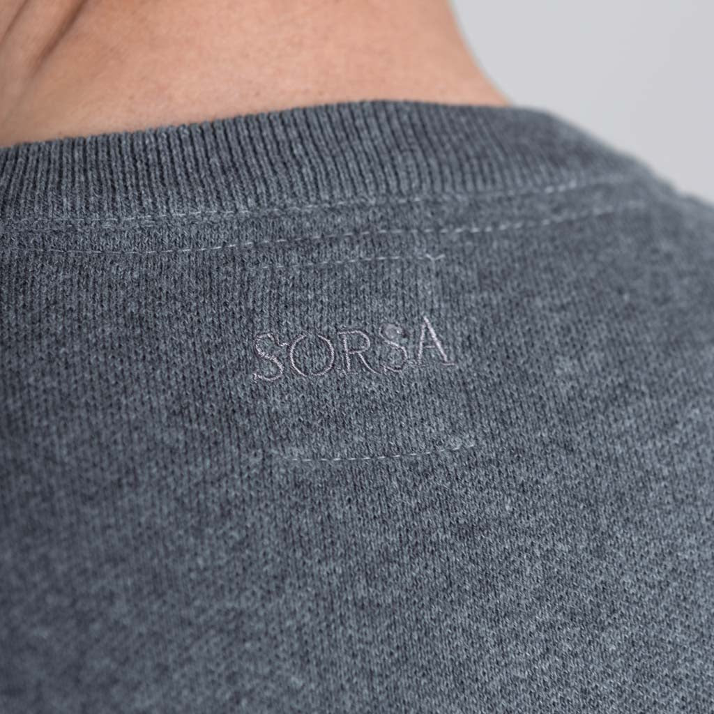 Possil Merino Blend Crew Neck Knit - Frost Grey