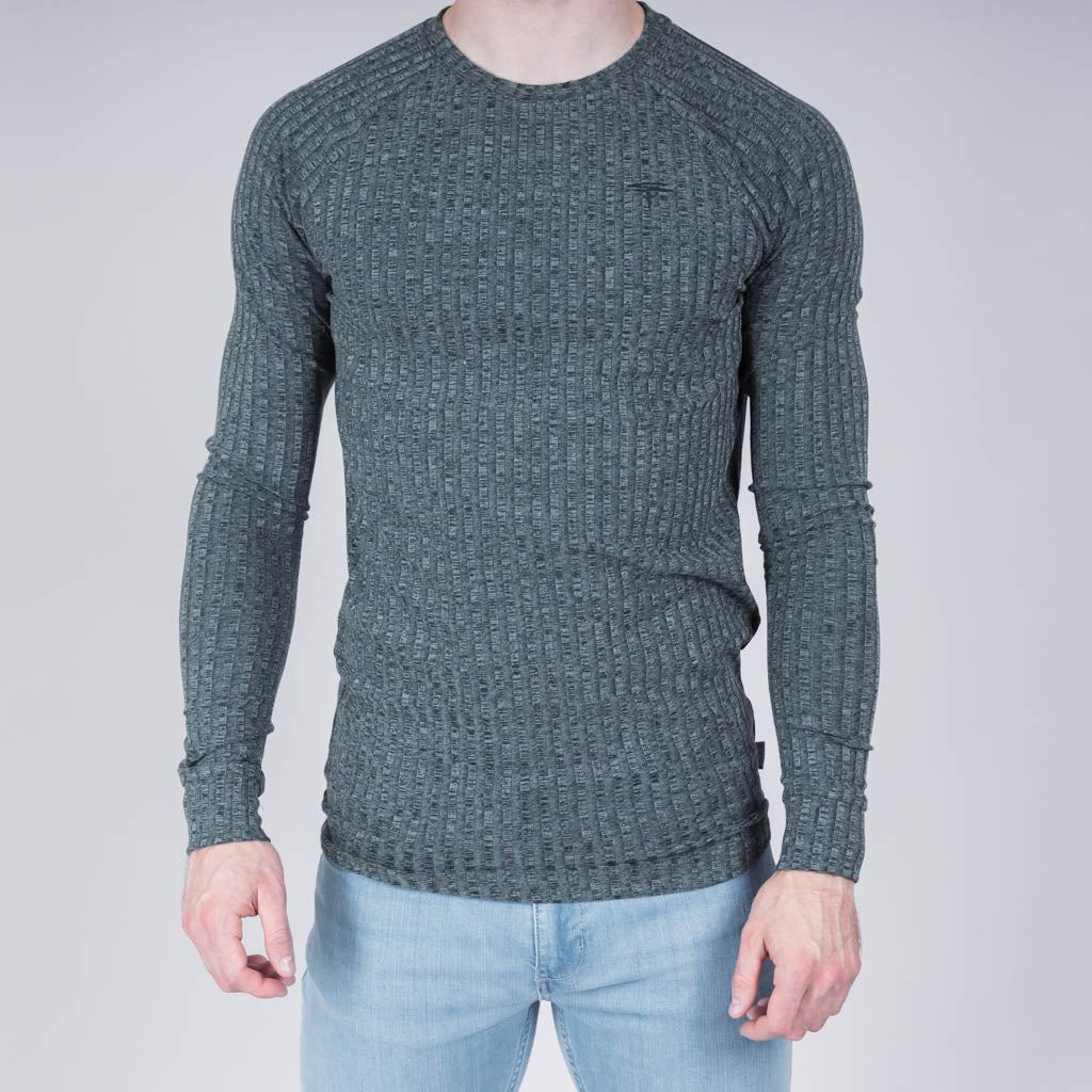 Rannoch Twisted Marl Rib Raglan Long Sleeve T-Shirt