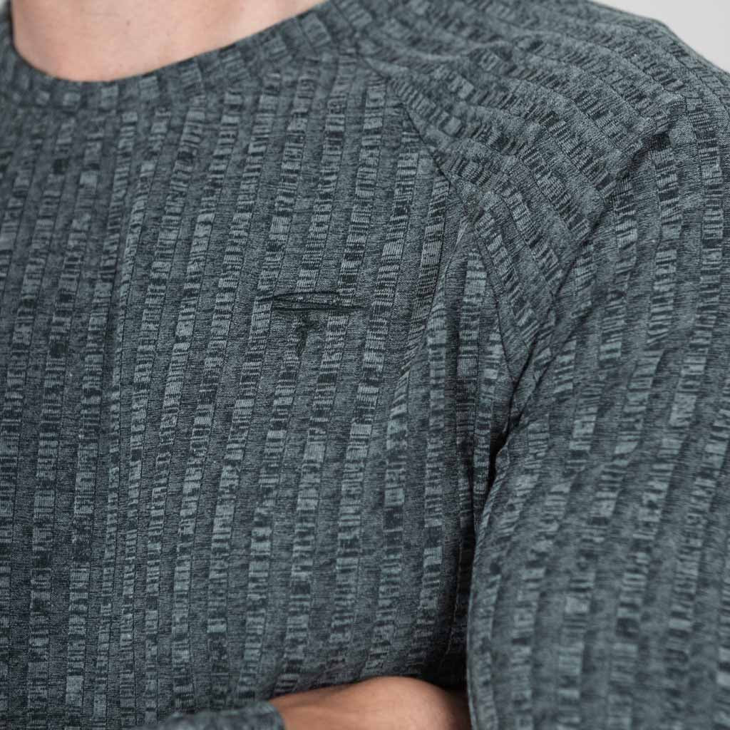 Rannoch Twisted Marl Rib Raglan Long Sleeve T-Shirt - Four Leaf