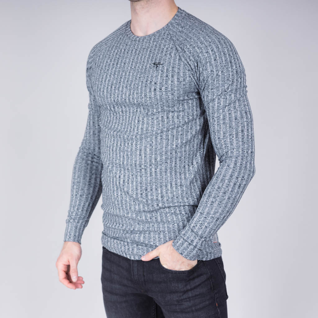 Rannoch Twisted Marl Rib Raglan Long Sleeve T-Shirt