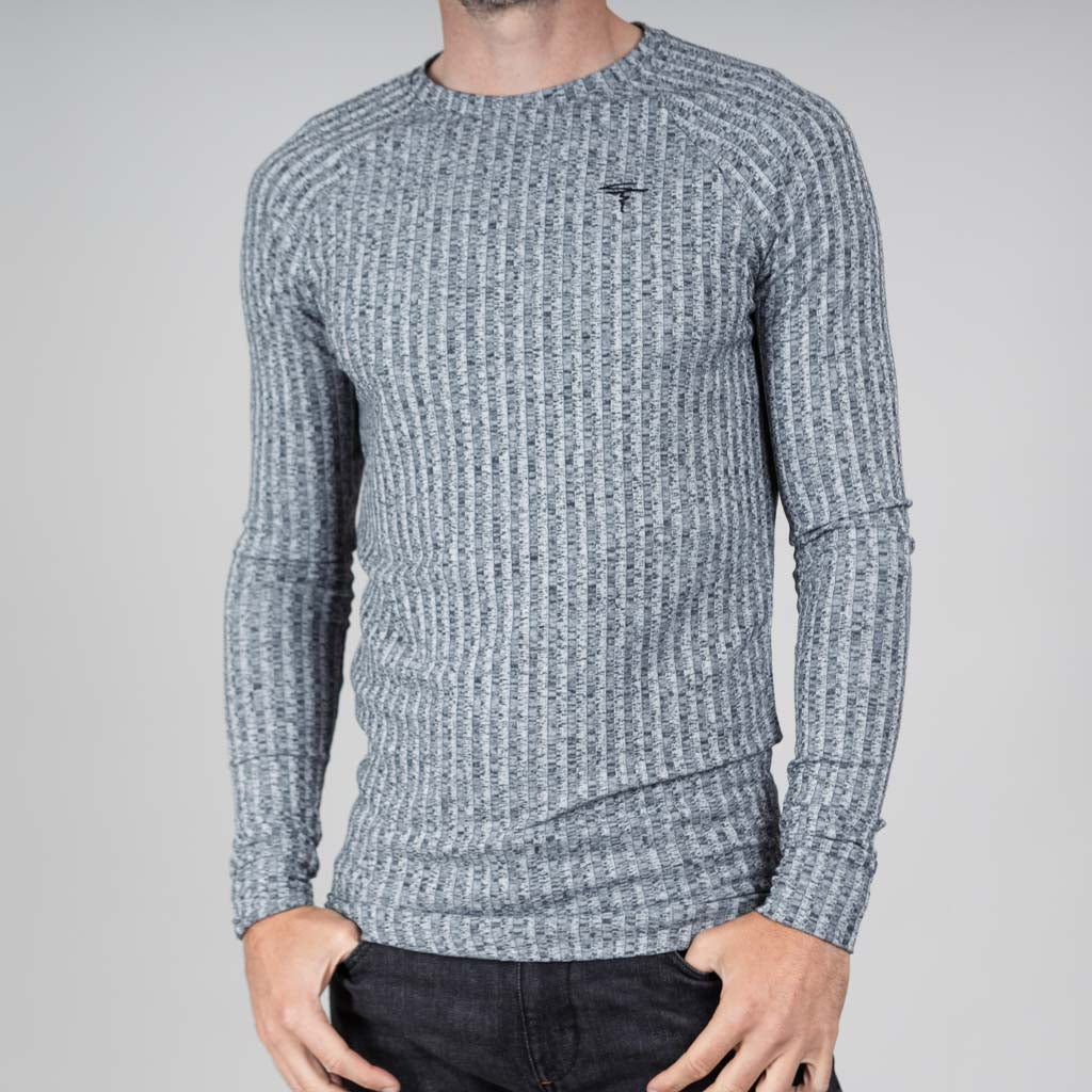 Rannoch Twisted Marl Rib Raglan Long Sleeve T-Shirt