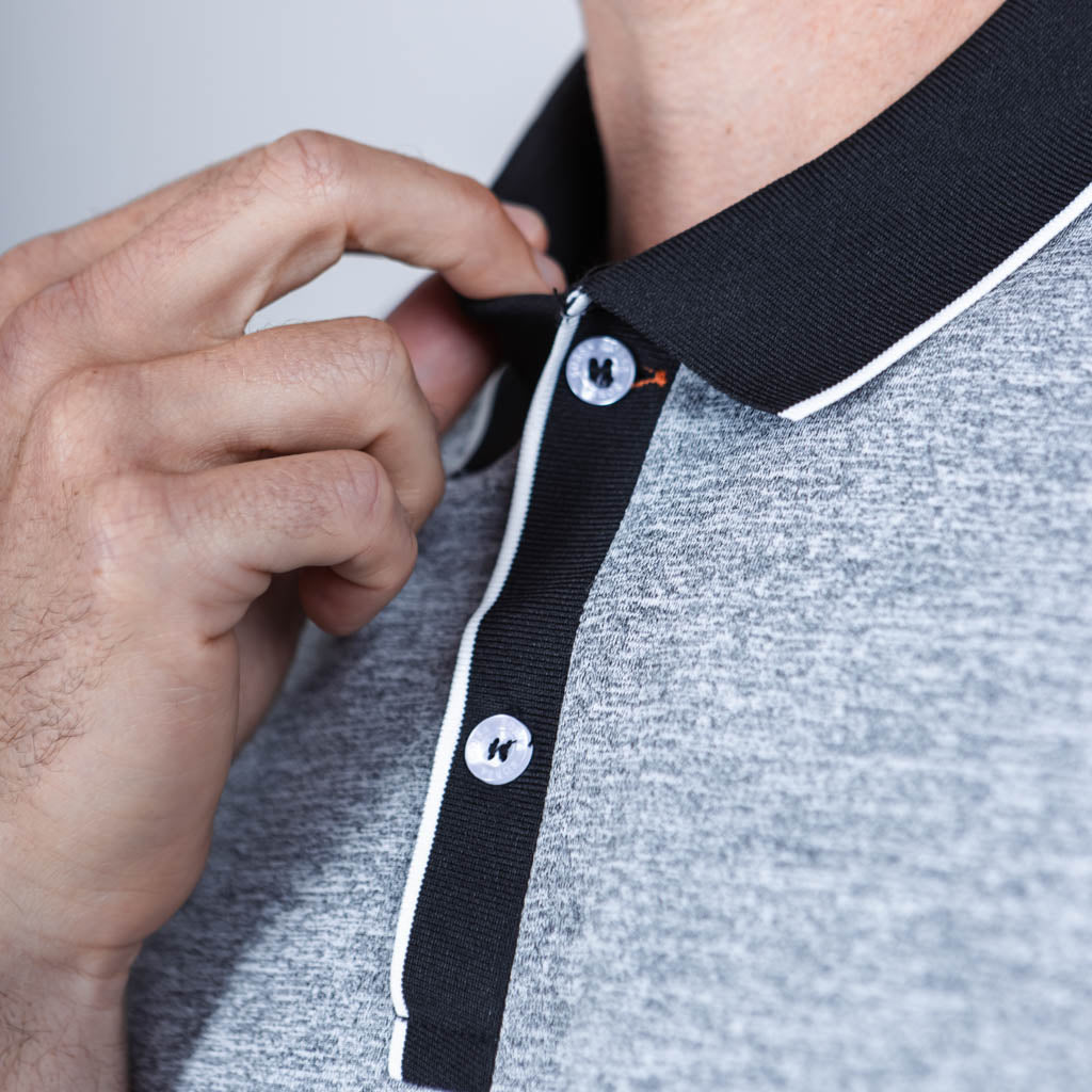 Roy Birdseye Jersey Polo Shirt - Silver Birdseye