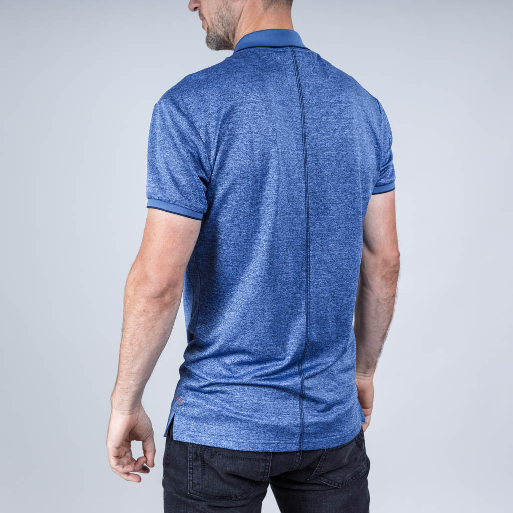 Roy Birdseye Jersey Polo Shirt - Sky Birdseye