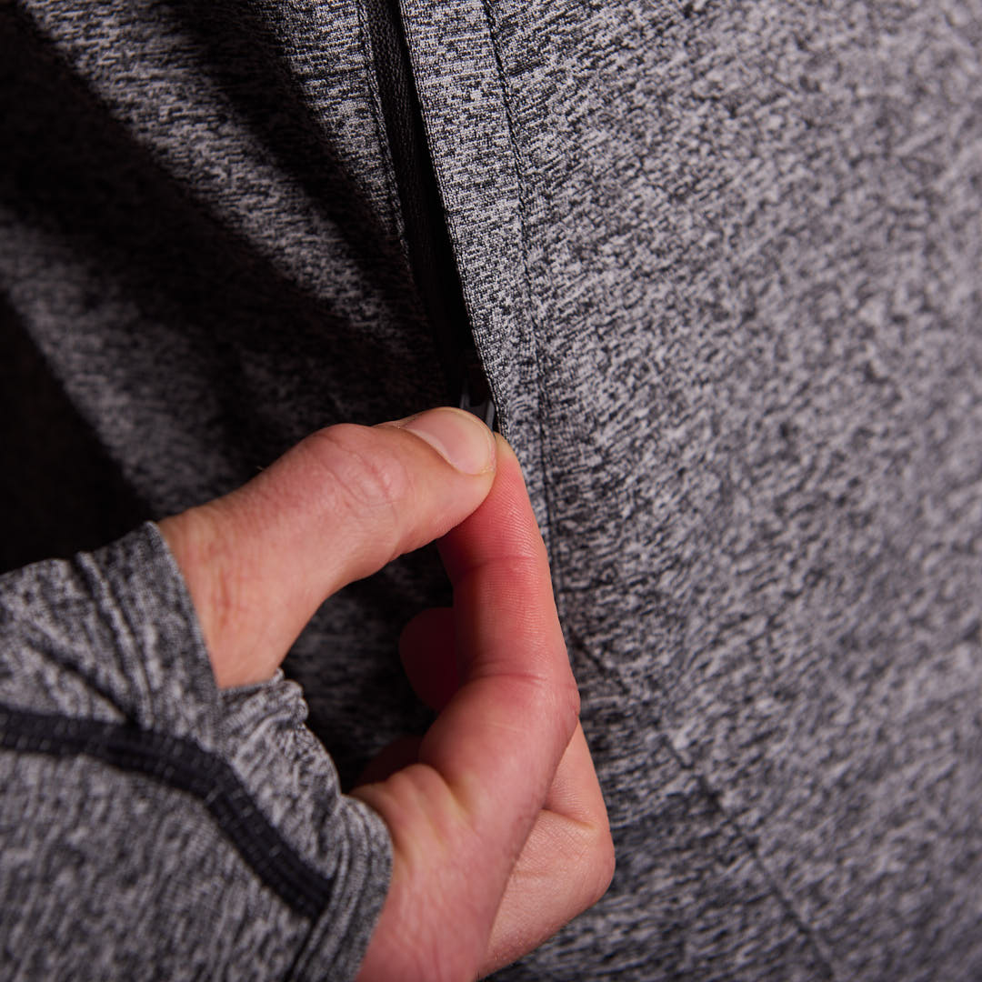 Seamless Full Zip Black