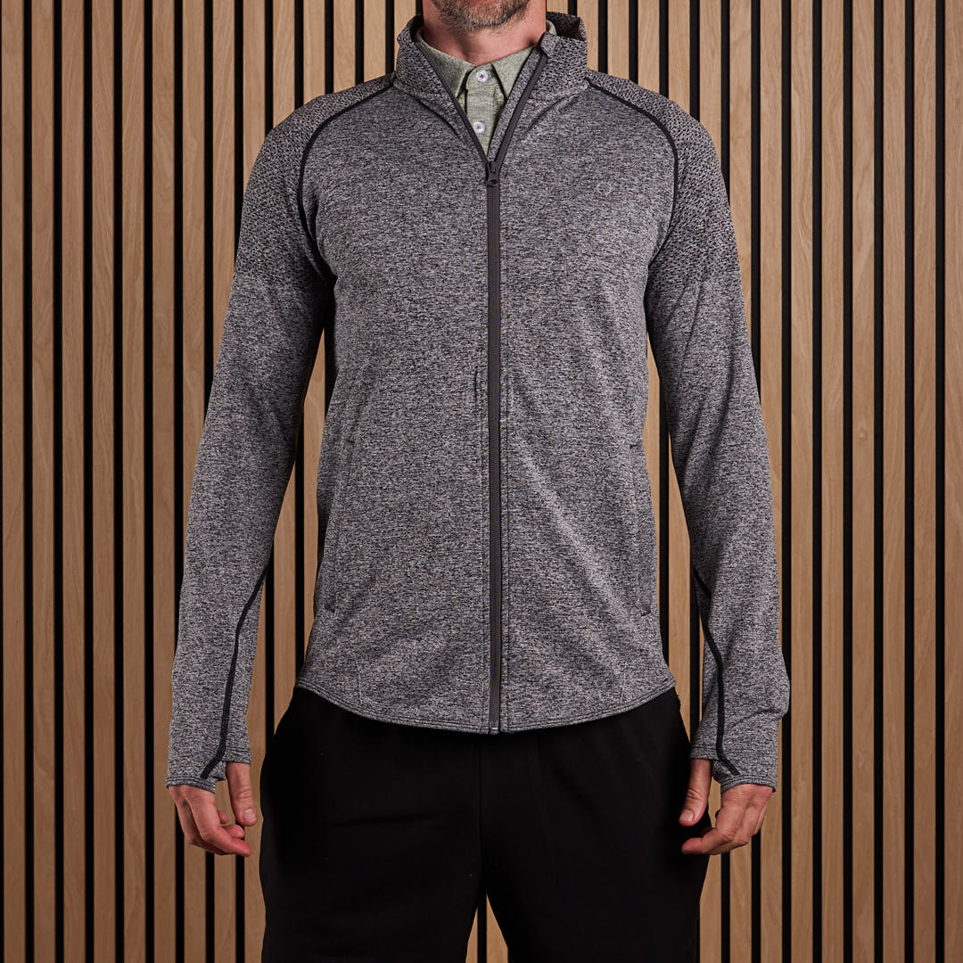 Seamless Full Zip Black