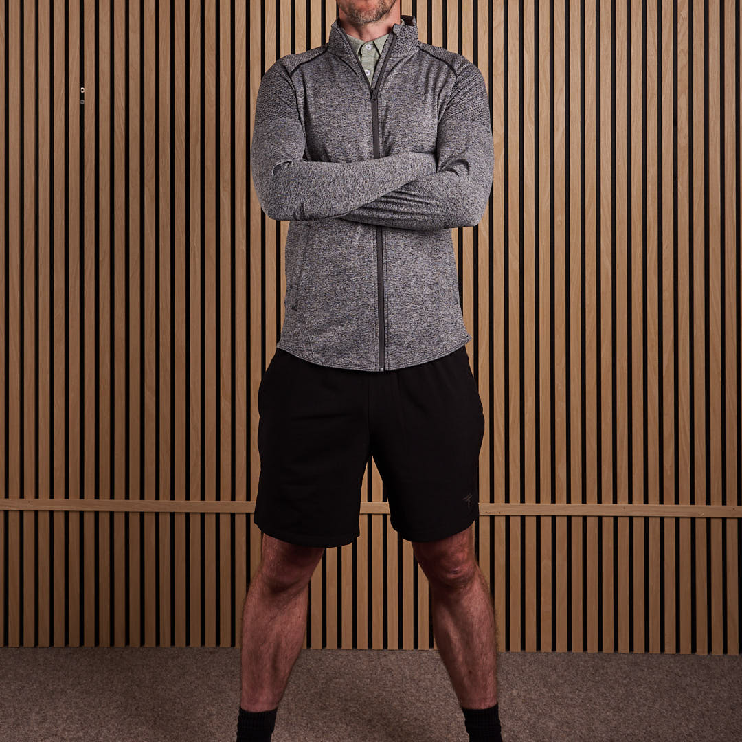Seamless Full Zip Black