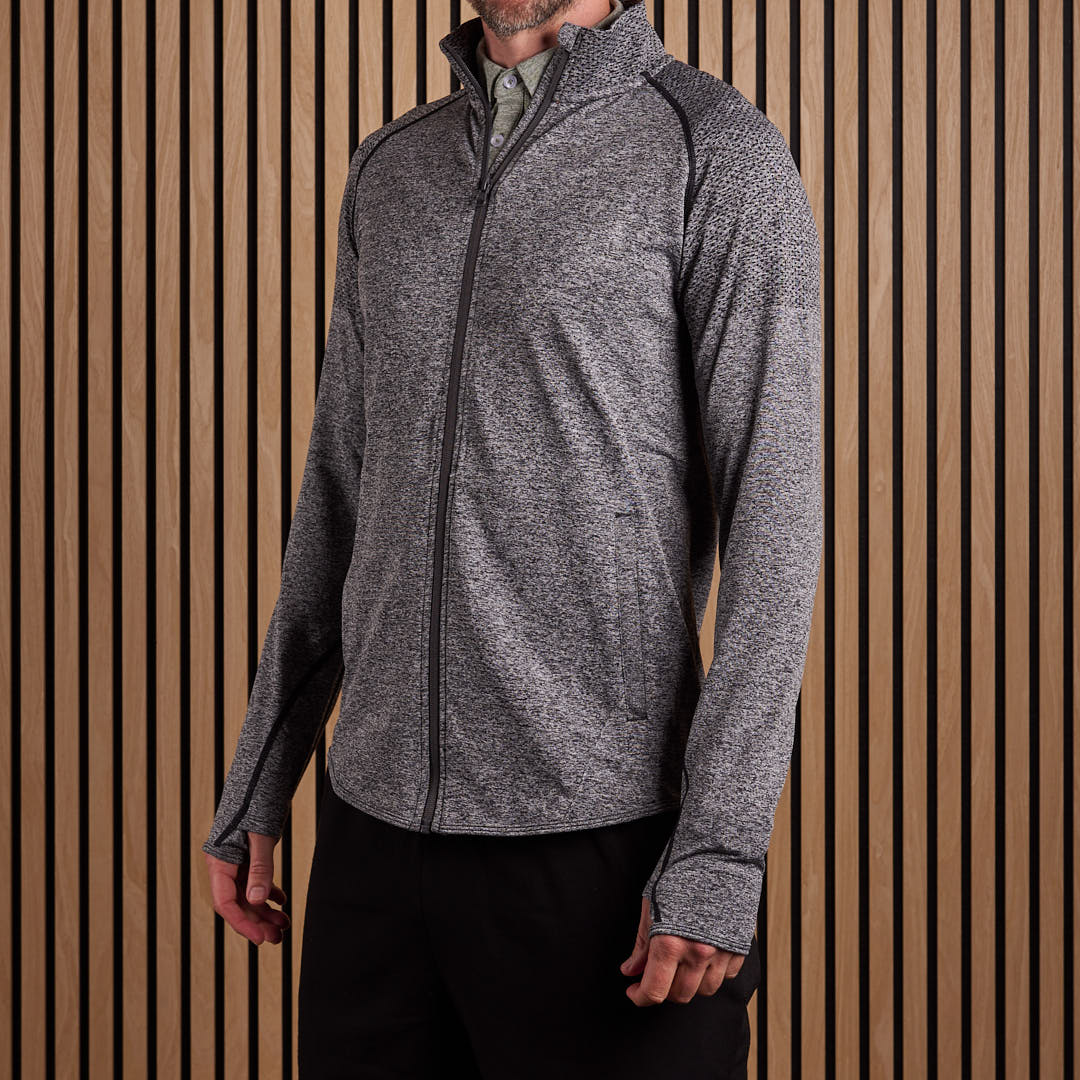 Seamless Full Zip Black