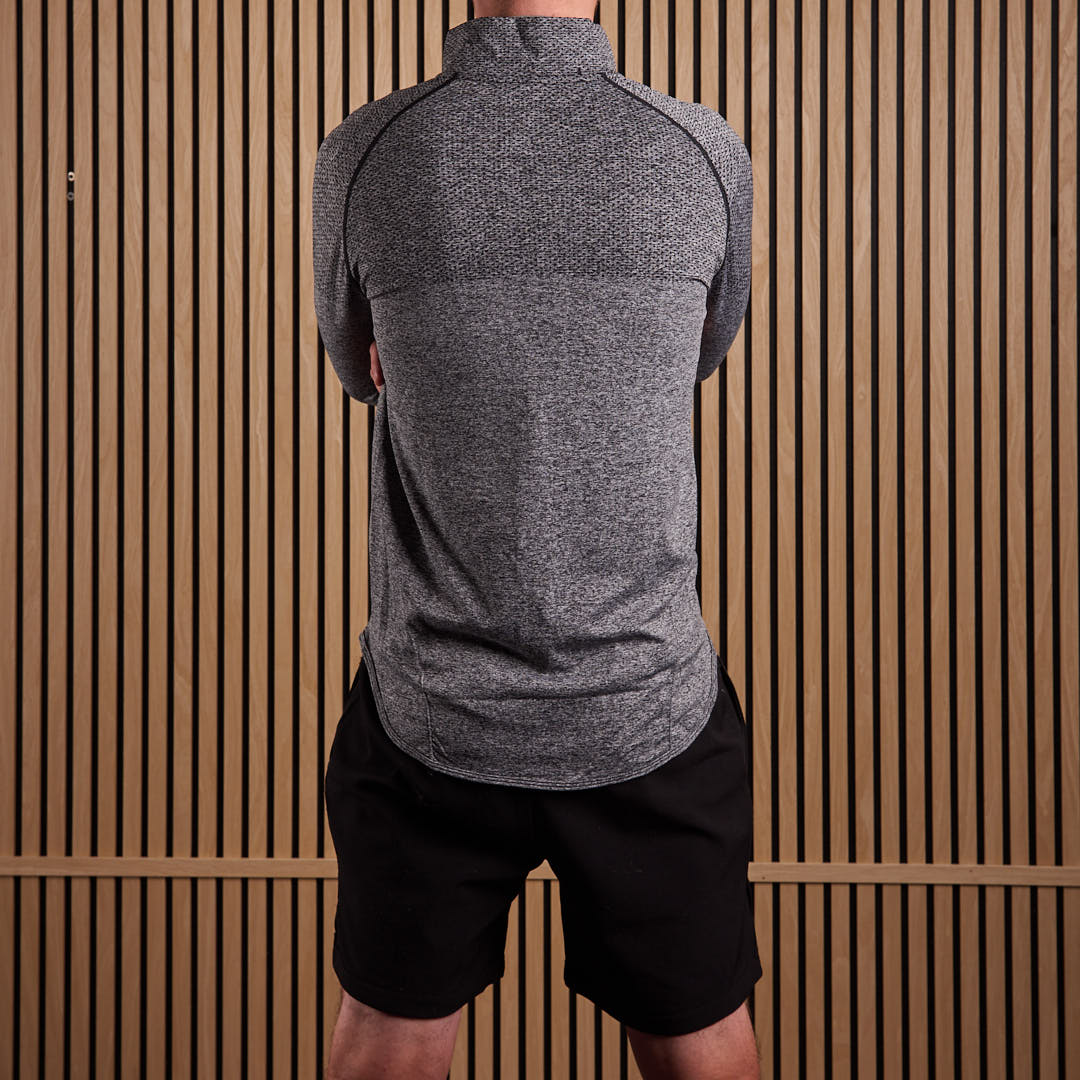 Seamless Full Zip Black