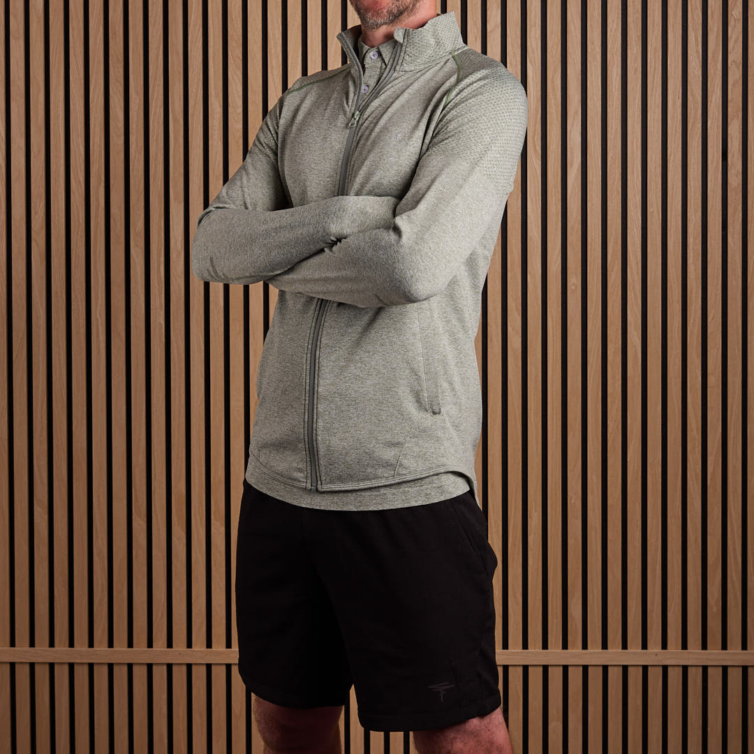 Seamless Full Zip Green