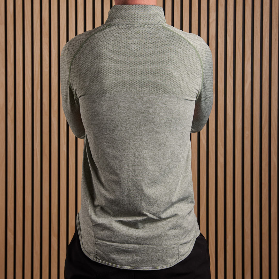 Seamless Full Zip Green