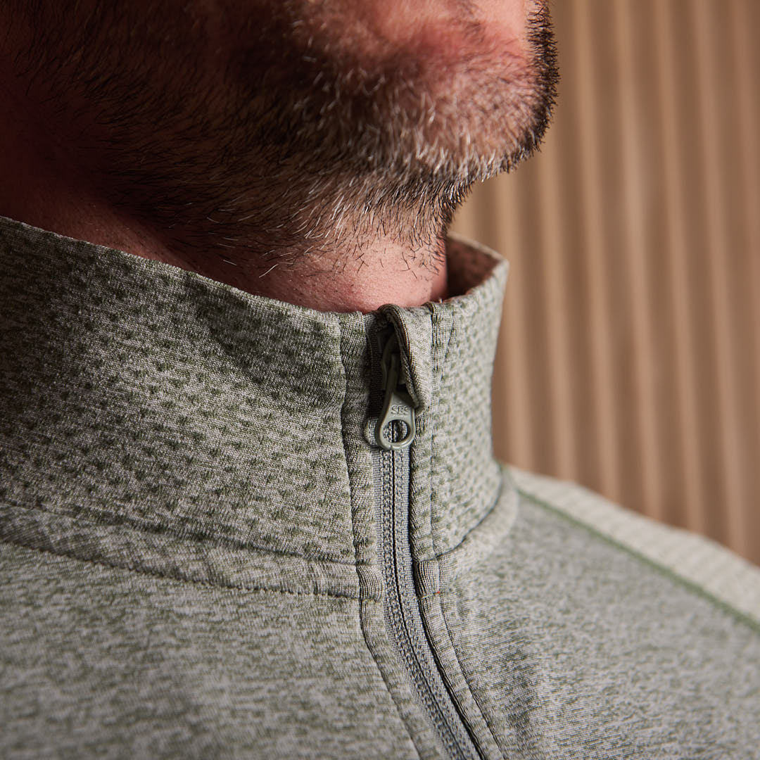 Seamless Full Zip Green