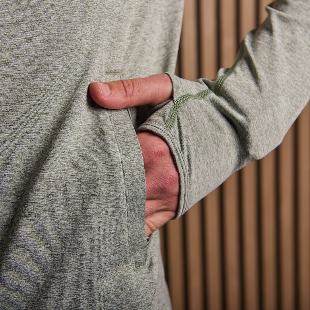 Seamless Full Zip Green