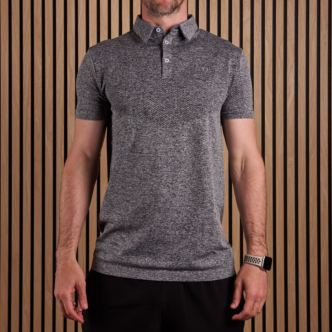 Seamless Polo Shirt Black