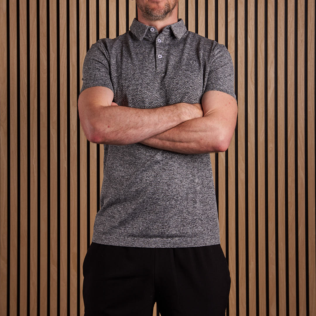 Seamless Polo Shirt Black