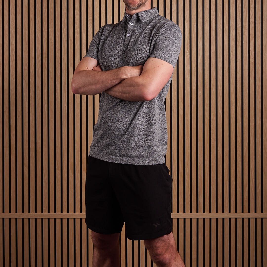 Seamless Polo Shirt Black