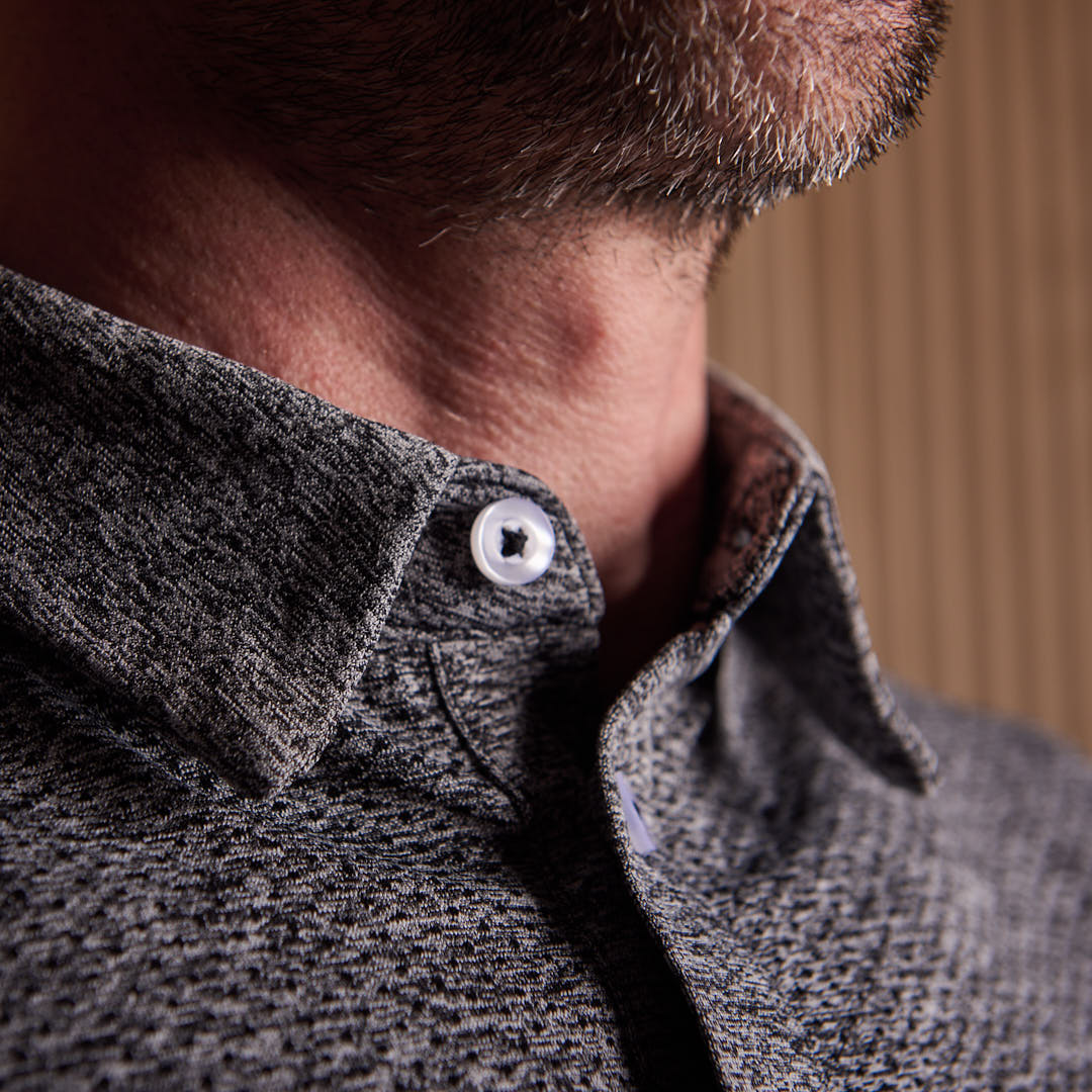 Seamless Polo Shirt Black