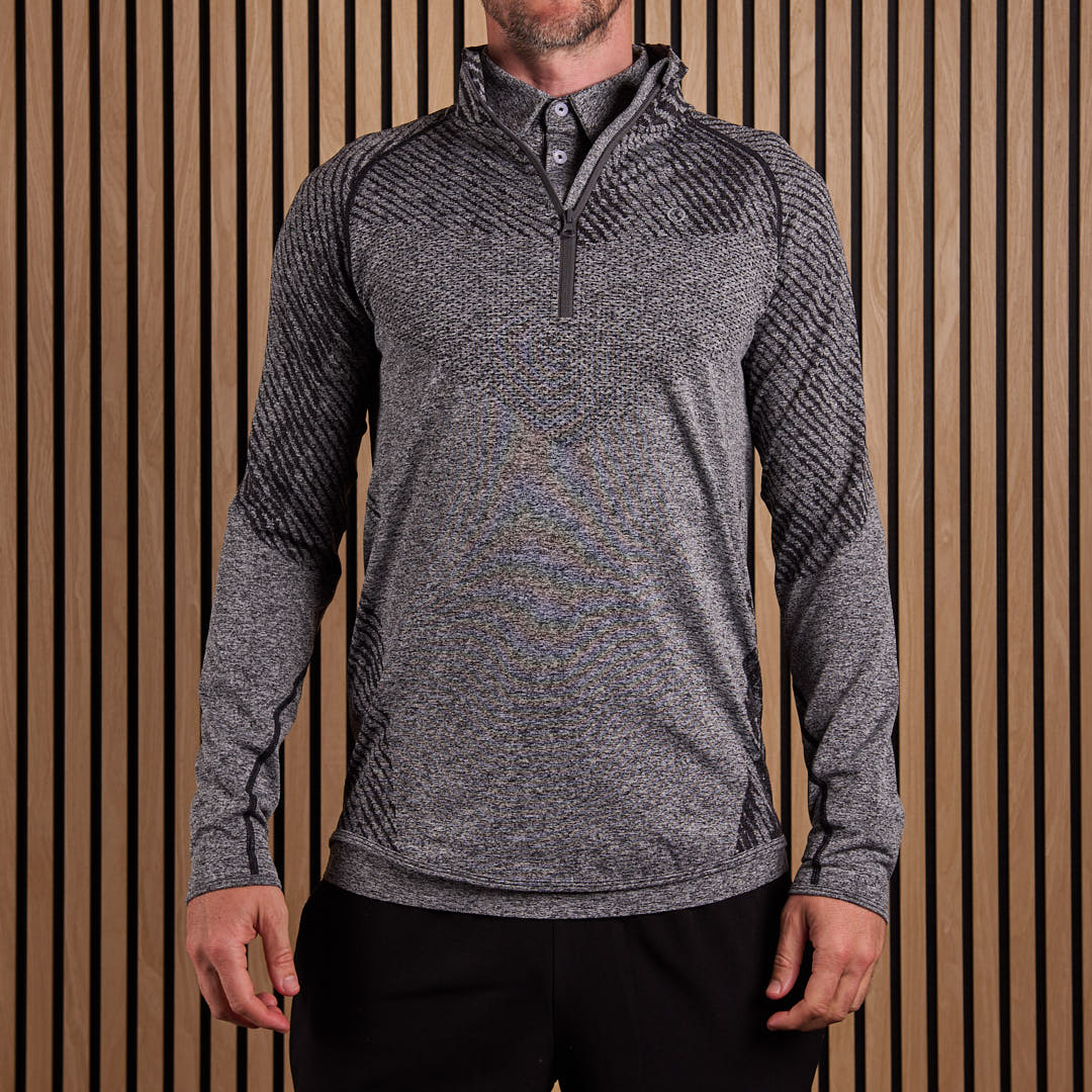 Seamless Quarter Zip Black