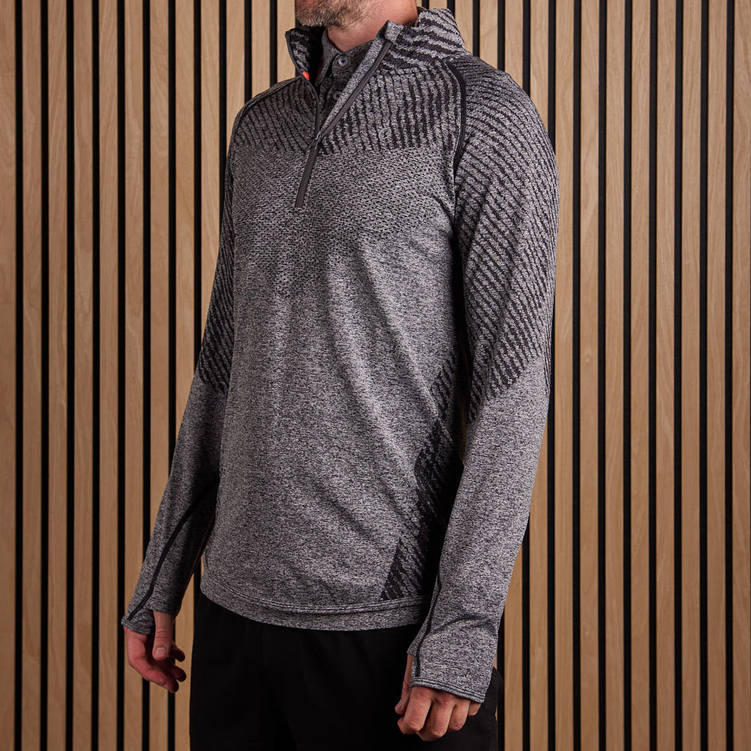 Seamless Quarter Zip Black