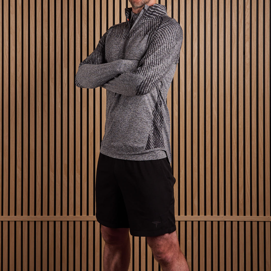 Seamless Quarter Zip Black