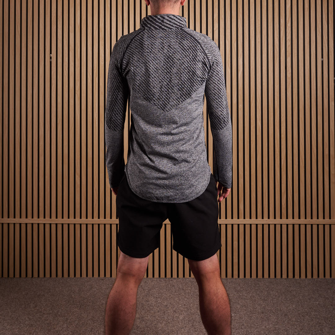 Seamless Quarter Zip Black