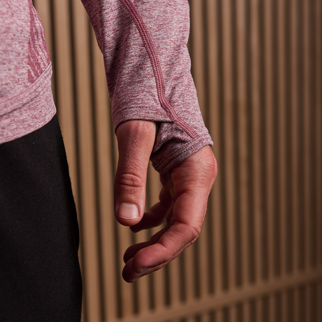 Seamless Quarter Zip Red