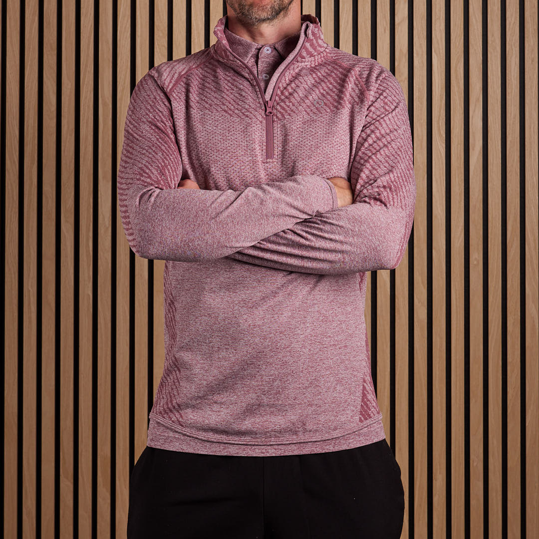 Seamless Quarter Zip Red