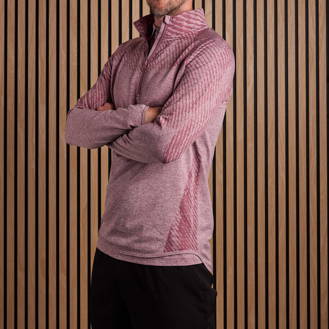 Seamless Quarter Zip Red