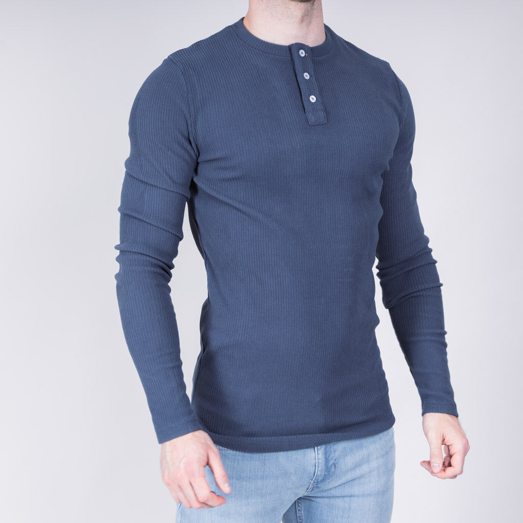 Shiel Twisted Marl Ribbed Long Sleeve T-Shirt