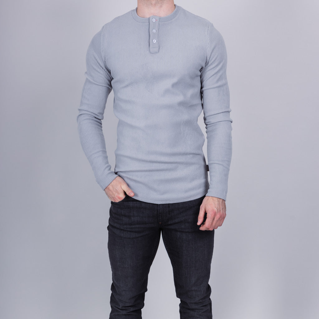 Shiel Twisted Marl Ribbed Long Sleeve T-Shirt