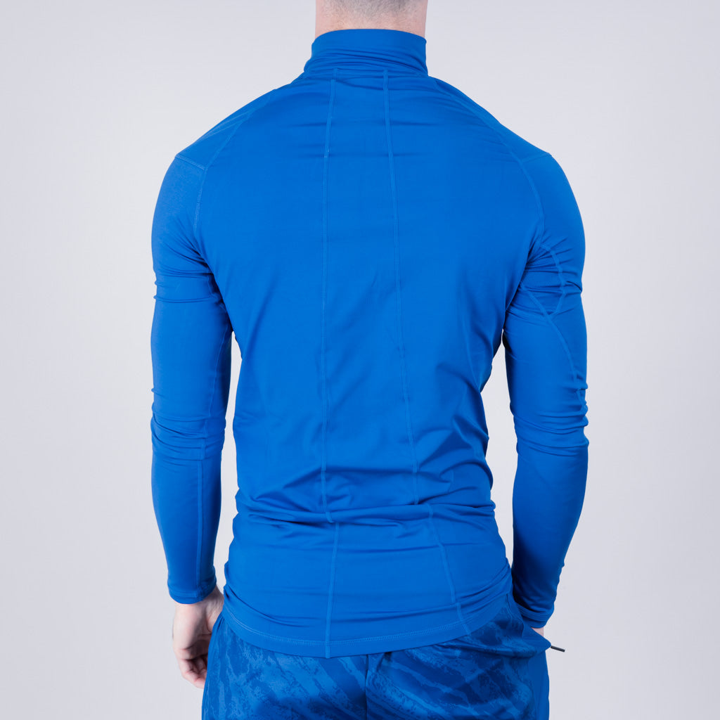 Shira Mock Neck Compression Top - Dazzling Blue