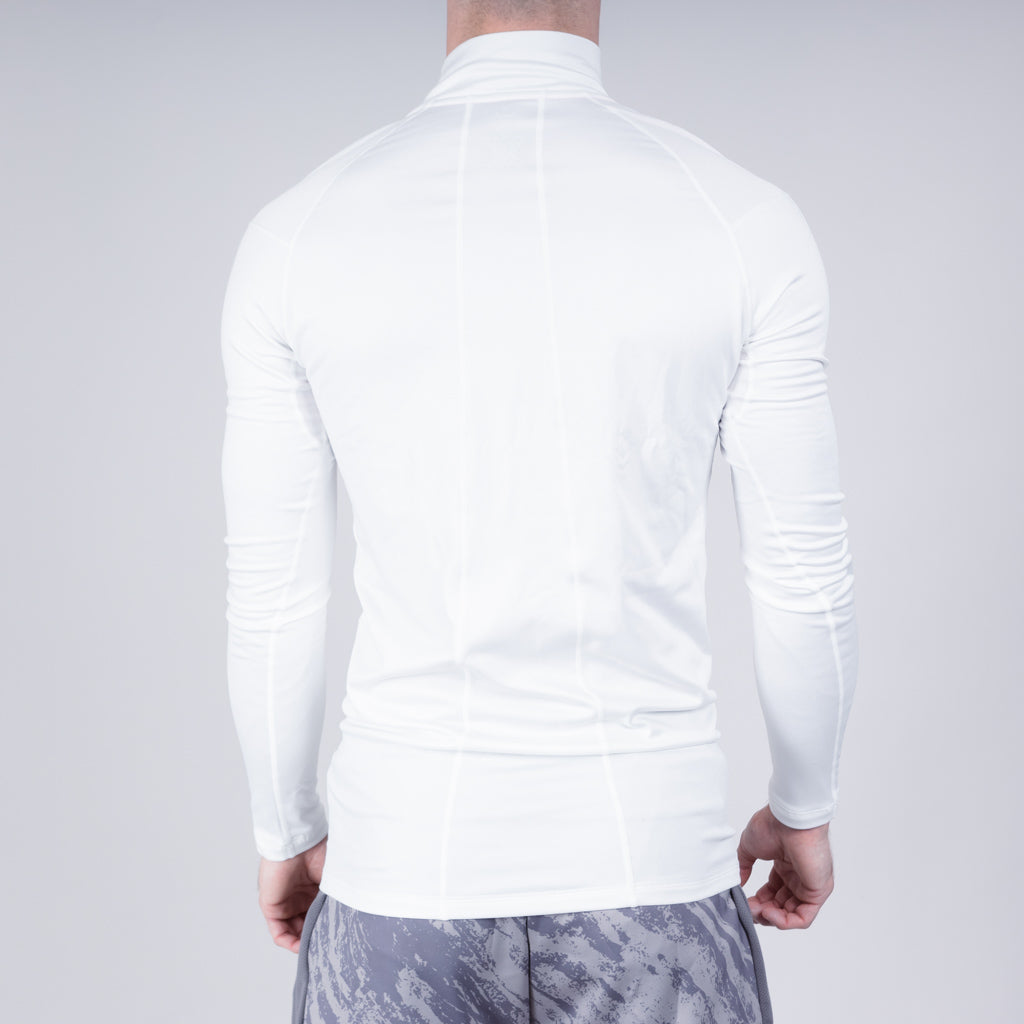 Shira Mock Neck Compression Top - Optic White