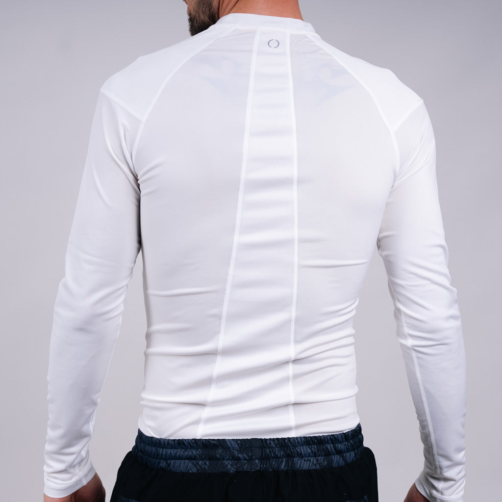 Sian Raglan Compression Long Sleeve Top - Optic White