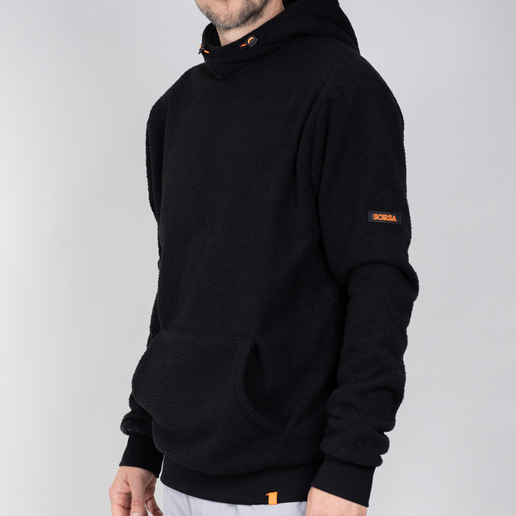 Skerrow Borg Fleece Hoodie - Jet Black