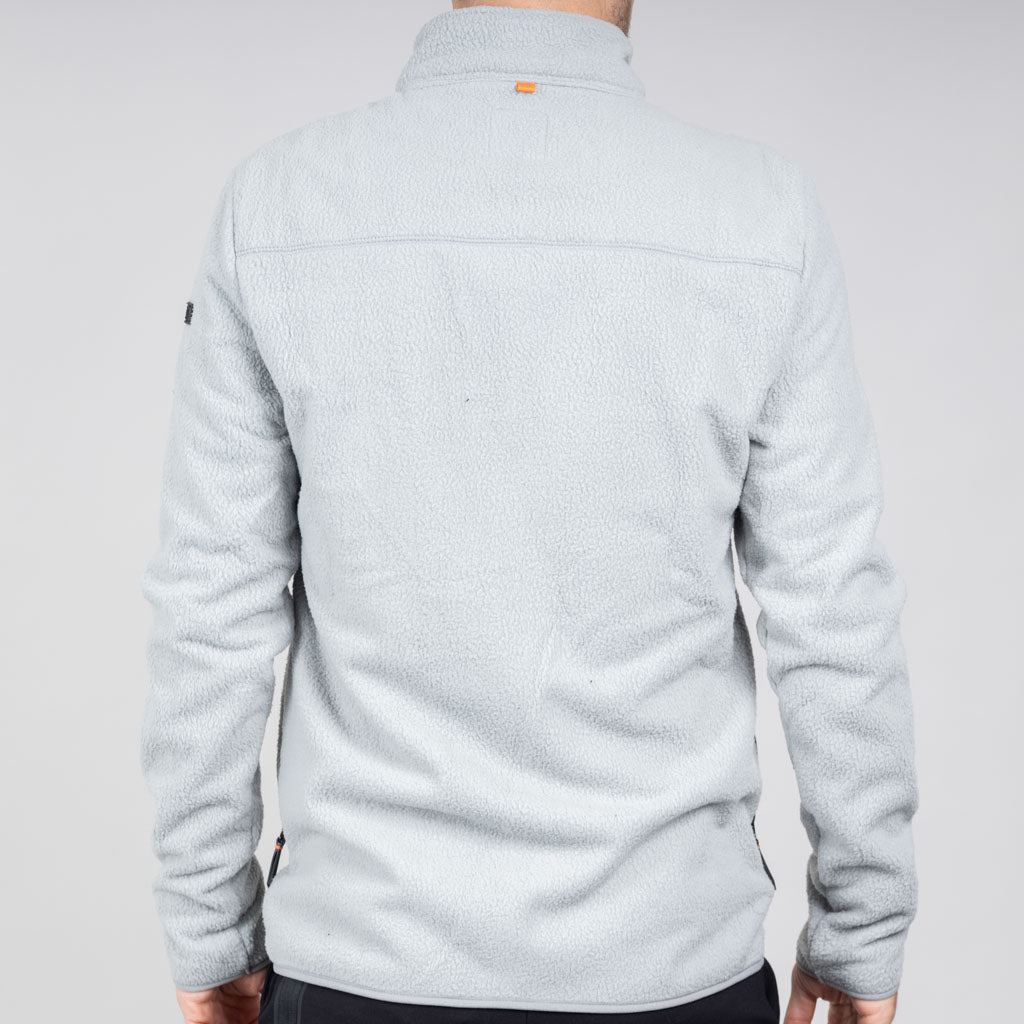 Skyline Funnel Neck Zipper Fleece - Grey Marl