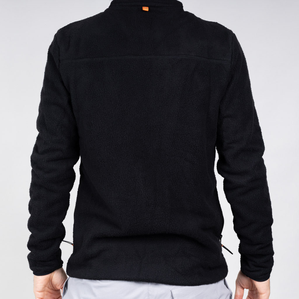 Skyline Funnel Neck Zipper Fleece - Jet Black