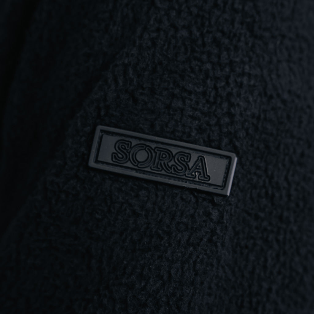 Skyline Funnel Neck Zipper Fleece - Jet Black