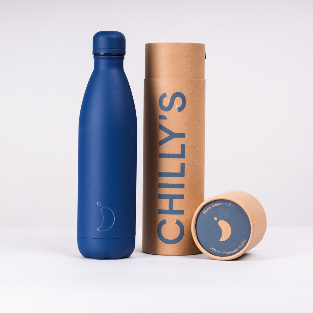 Sorsa x Chillys Insulated Screw Cap bottle (750ml) - Matte Blue