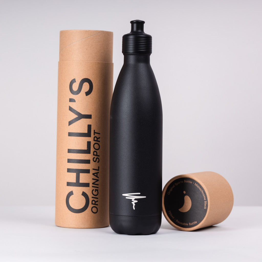 Sorsa x Chillys Insulated Sports Cap bottle (750ml) - Jet Black