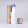 Sorsa x Chillys Insulated Bottle (500ml) - Blue / White