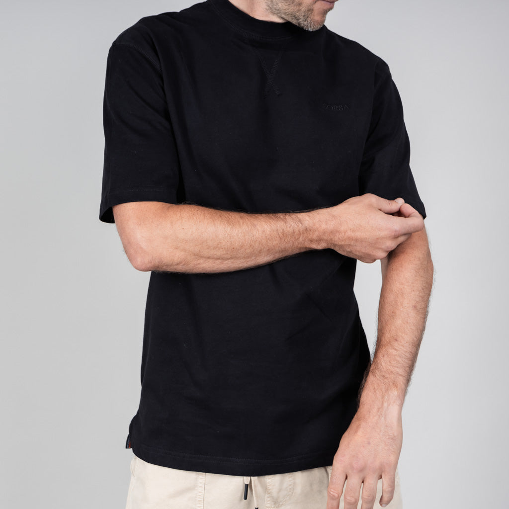 Strathy Half Sleeve T-Shirt - Jet Black