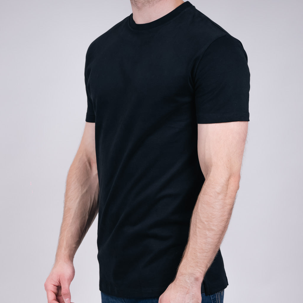 Tay Jersey Split Hem Crew Neck T-Shirt