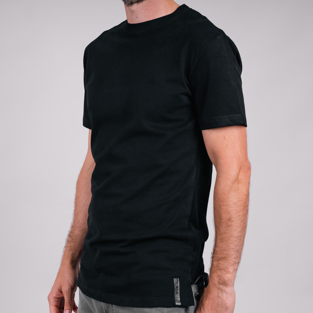 Tay Jersey Split Hem Crew Neck T-Shirt